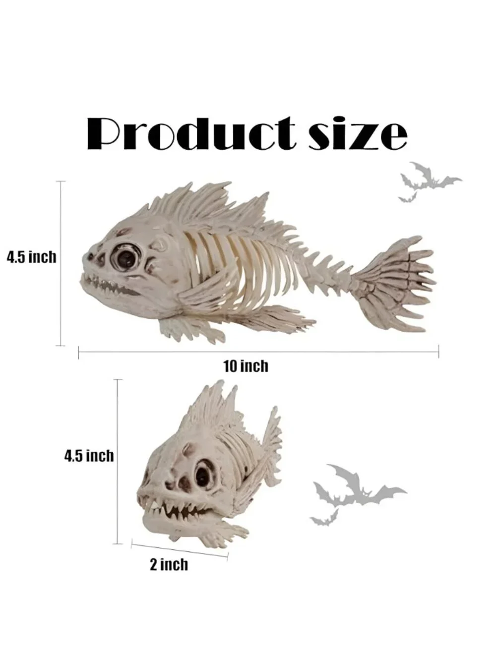 Halloween Fish Skeletons Decorations, 3 Pack 10